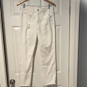 H&M White Straight Leg Jeans